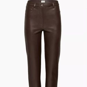 Aritzia Melina Pant Wilfred in Rich Mocha Brown Short